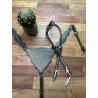 Green Boot Stitch Headstall & Breast Collar Set