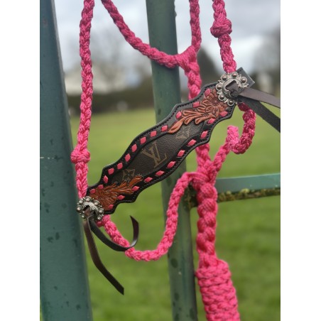 Pink Designer Braided Rope Halter