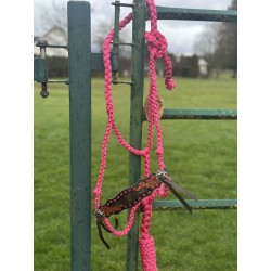 Pink Designer Braided Rope Halter