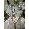 Multi Colour GG Designer Headstall & Fringe Breast Collar Set