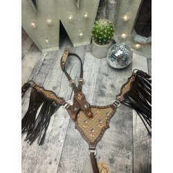 MM Designer Headstall & Fringe Breast Collar Set