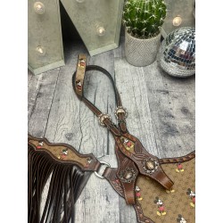 MM Designer Headstall & Fringe Breast Collar Set