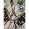 Long Horn Headstall & Fringe Breast Collar Set