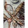 Long Horn Headstall & Fringe Breast Collar Set