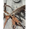 Rose Headstall & Fringe Breast Collar Set