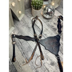 Denim Boot Stitch Headstall...