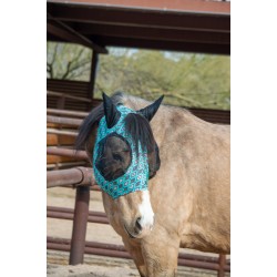 Schulz Equine Lycra Fly Mask - Teal Aztec Leopard