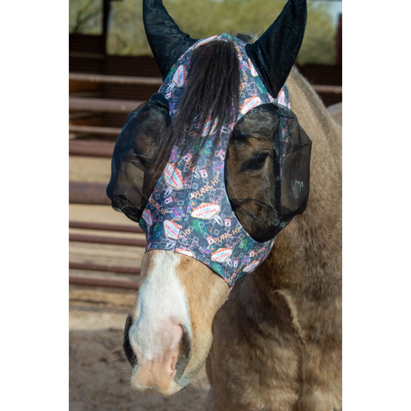 Schulz Equine Lycra Fly Mask - Rodeo Vegas