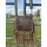 Distressed Leather Boot Stitch Purse