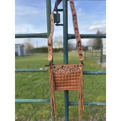 Tan Quilted Leather Purse