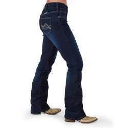 Cowgirl Tuff Pull-On Dark DFMI Jeans