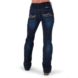 Cowgirl Tuff Pull-On Dark DFMI Jeans