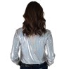 Cowgirl Tuff Pullover Button Up White Sparkle