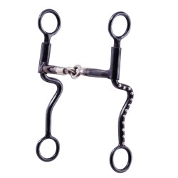 Black Steel Snaffle Mouth Bit