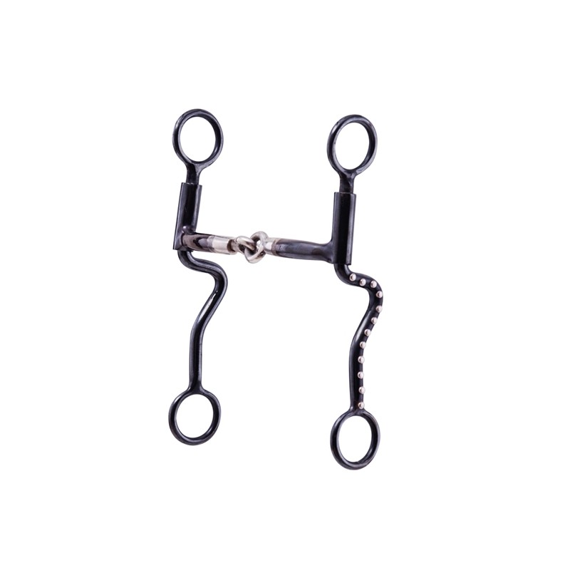 Black Steel Snaffle Mouth Bit