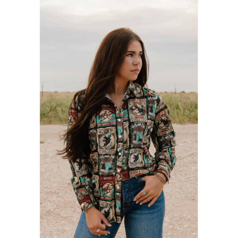 Sterling Kreek Vintage Rodeo Button Down Rodeo Shirt