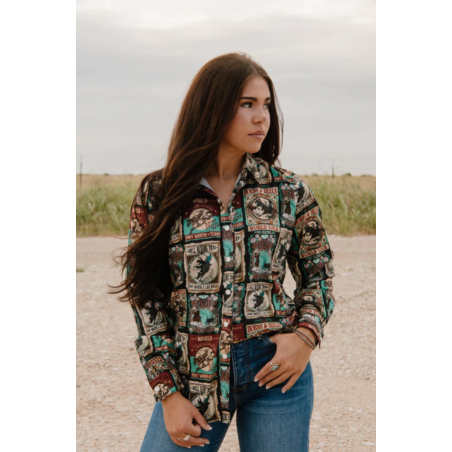 Sterling Kreek Vintage Rodeo Button Down Rodeo Shirt