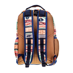 Hooey "Ox" Backpack -  Tan/ Blue Aztec