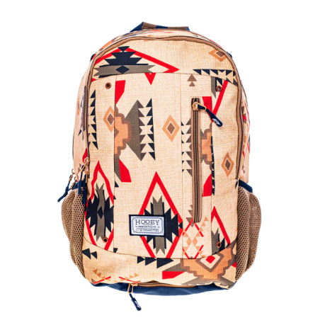 Hooey "Rockstar" Backpack - Tan/ Navy Nomad Pattern