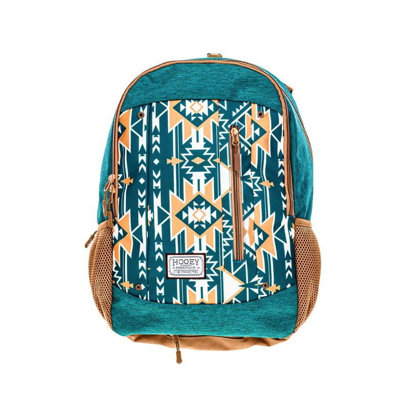 Hooey "Rockstar" Backpack - Tan/ Teal Aztec