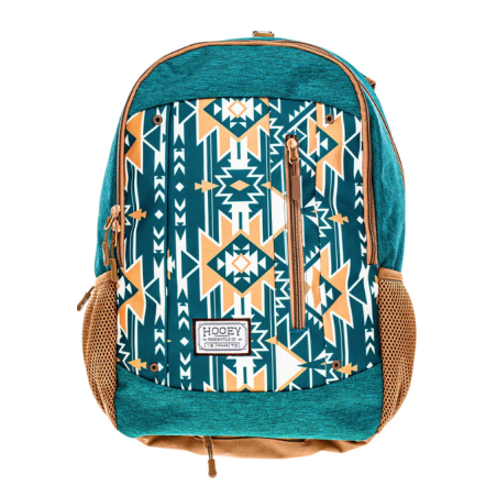 Hooey "Rockstar" Backpack - Tan/ Teal Aztec