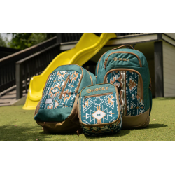 Hooey "Rockstar" Backpack - Tan/ Teal Aztec