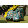 Hooey "Rockstar" Backpack - Tan/ Teal Aztec