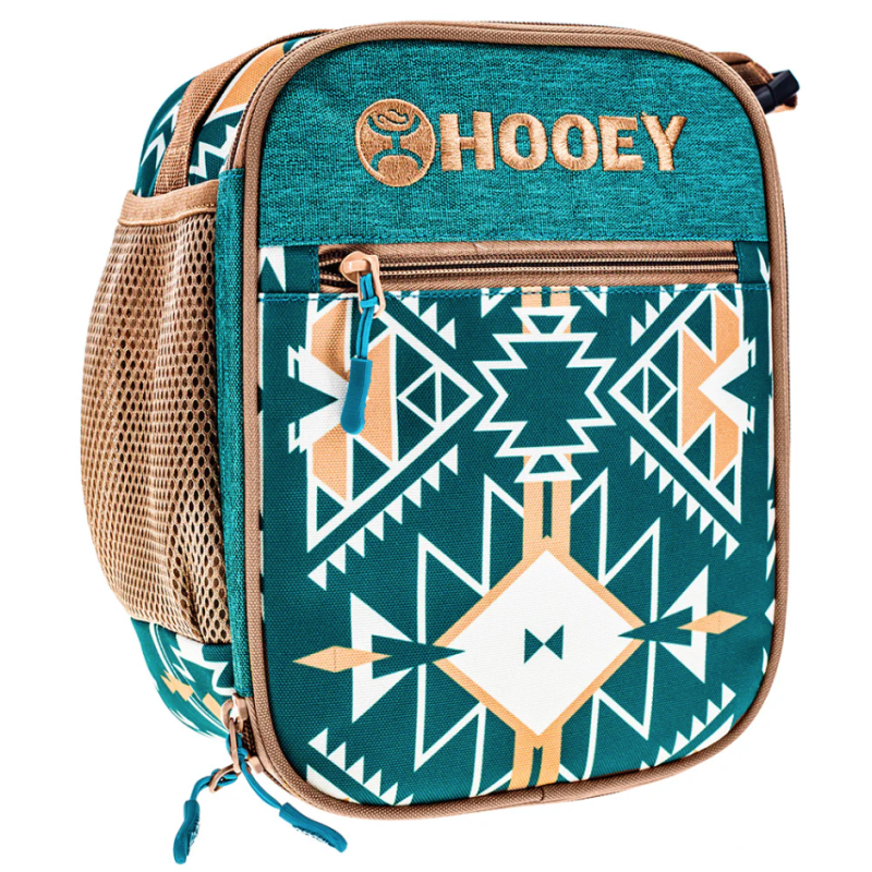 Hooey Lunch Box- Teal/ Tan Aztec