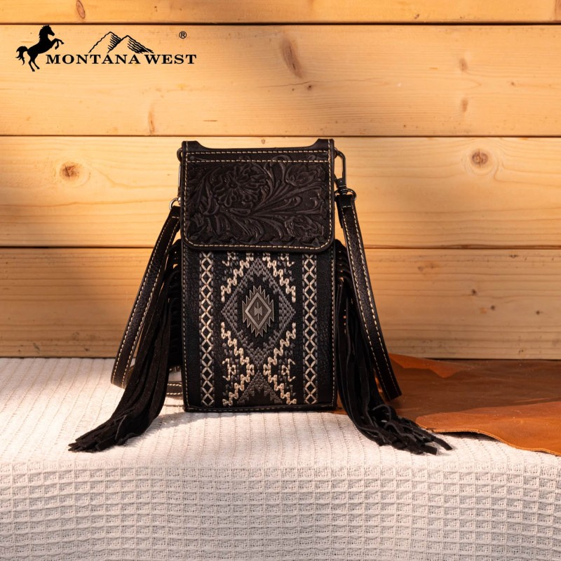 Montana West Tooled/Embroidered Collection Phone Crossbody Bag