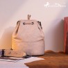 Montana West Cowhide Tooled Bucket Shoulder/Crossbody Bag- Tan