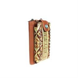 Trinity Ranch Embossed Collection Phone Wallet/Crossbody:BR