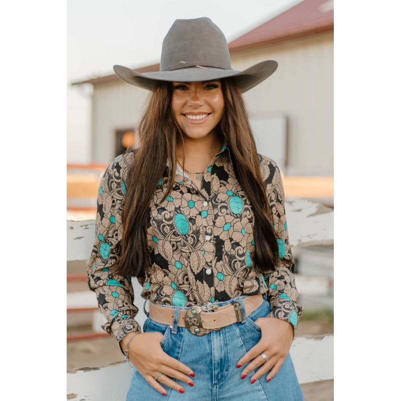 Sterling Kreek Tattoos On This Town Button Down Rodeo Shirt