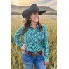 Sterling Kreek Tooled in Turquoise Button Down Rodeo Shirt