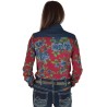 Cowgirl Tuff Pullover Button Up Denim and Roses