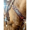 Pink Designer Leather Headstall & Breast Collar Set