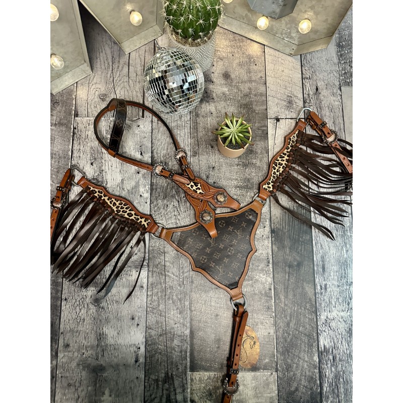 Leopard Designer Fringe Tack Set