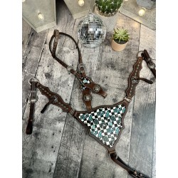 Turquoise Glass Tack Set