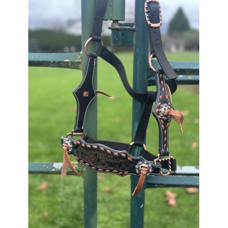 Copper Navy Metallic Halter