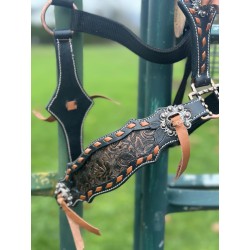 Copper Navy Metallic Halter