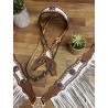 Pink Bling Ponderosa Headstall and Fringe Breast Collar Set
