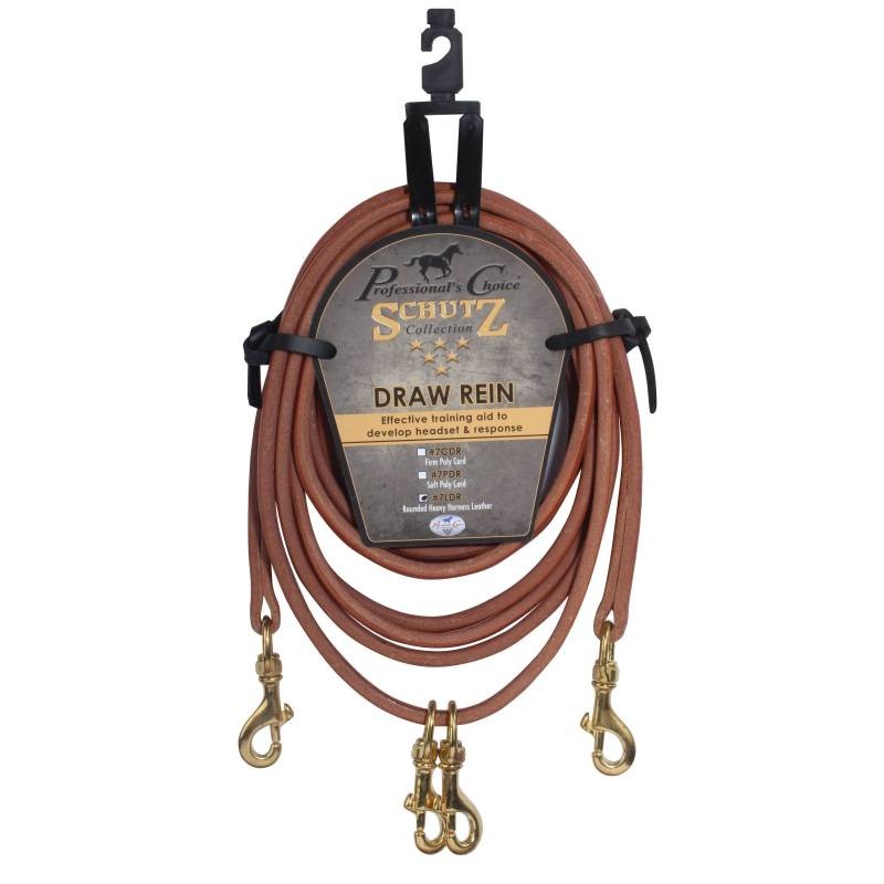 Professional's Choice Rounded Leather Draw Reins