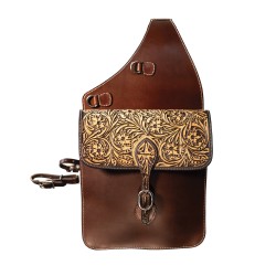 Professionals Choice Leather Saddle Bag