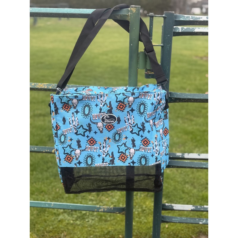Turquoise Howdy Everything Equine Tote Bag