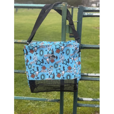 Turquoise Howdy Everything Equine Tote Bag