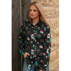 Sterling Kreek Cowgirl Charm Button Down Rodeo Shirt