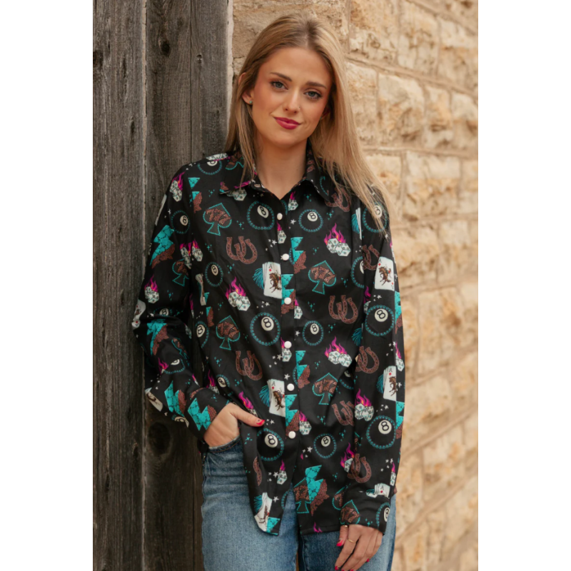 Sterling Kreek Cowgirl Charm Button Down Rodeo Shirt