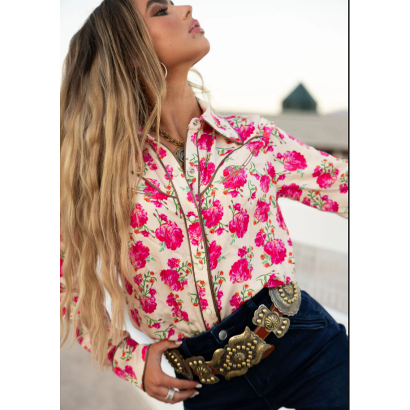 Rodeo Quincy Wild Rose Button Up