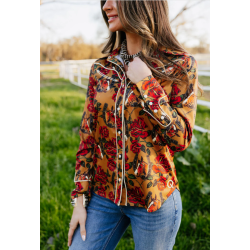 Rodeo Quincy Horses and Horseshoes Button Up