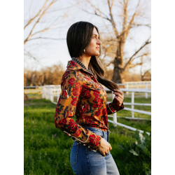 Rodeo Quincy Horses and Horseshoes Button Up