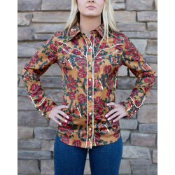 Rodeo Quincy Horses and Horseshoes Button Up